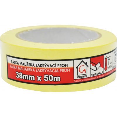 Mako Profi lepicí páska zakrývací, 3 dny, do 80 °C, rozměr 38 mm × 50 m