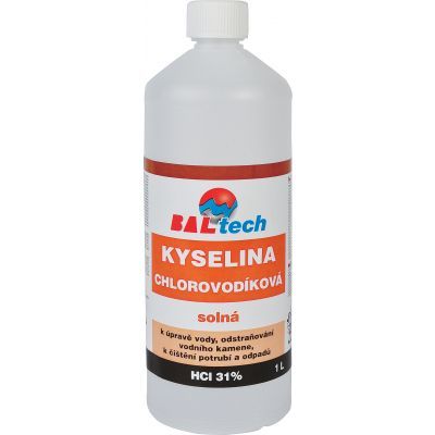 BALtech kyselina chlorovodíková solná 31 %, balení 8 × 1 l