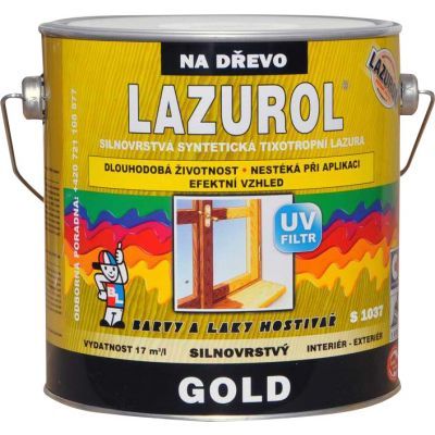Lazurol Gold S1037 silnovrstvá lazura na dřevo T080 mahagon, 2,5 l