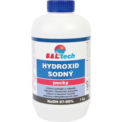 BALtech hydroxid sodný k čištění odpadů, pecky, 1 kg