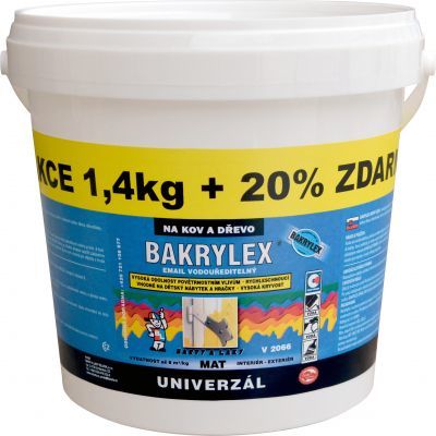 Bakrylex Univerzál mat V2066 barva na dřevo a kov 0240 hněď tmavá, 1,4 kg + 20% zdarma