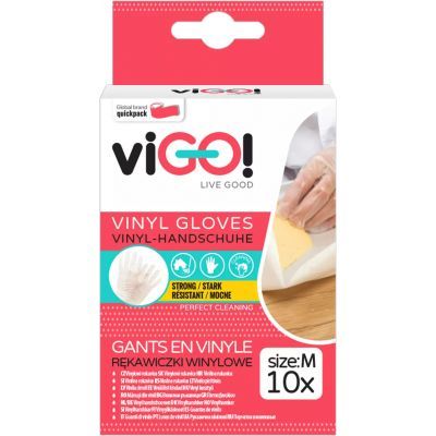 viGO vinylové rukavice velikosti M, 10 ks