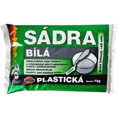 Uniflex sádra bílá plastická, 1 kg