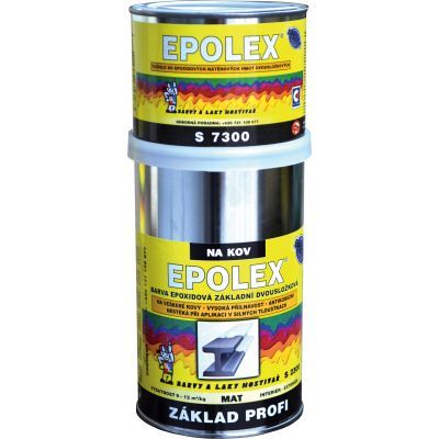 Epolex S2300 základ profi barva na kov, šedý mat + Epolex S7300 tužidlo, sada 1,18 kg