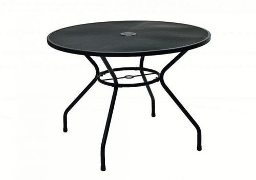 DEOKORK Kovový stůl TAMPA ø 100 cm (černá)