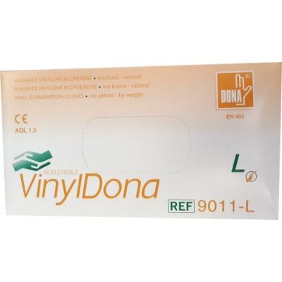 Vulkan VinylDona vinylové jednorázové bezprašné rukavice velikost S, 100 ks