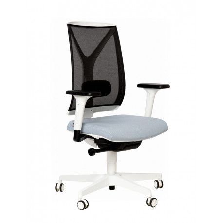 LD seating Kancelářská židle LEAF 504-SYS bílý plastový kříž bez područek bez bederní opěrky Mechanika bez posuvu sedáku Hlavová opěrka bez hlavové opěrky GALERIE - Čalounění LD sedáku LÁTKY (E) / FLORIDA, DINO, ERA GALERIE - Čalou