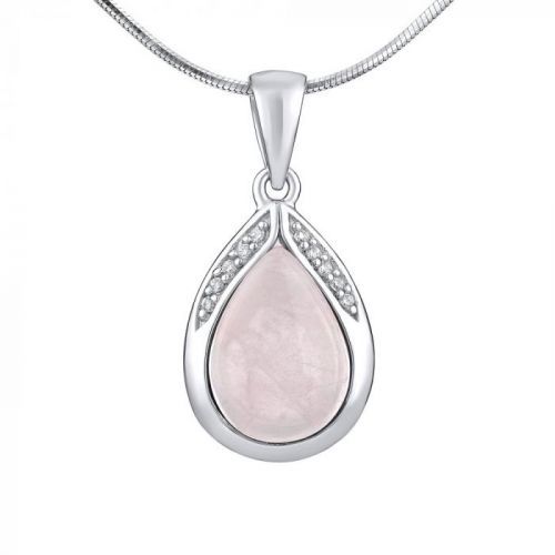 Stříbrný přívěsek s přírodním Růženínem - JST13327RQP