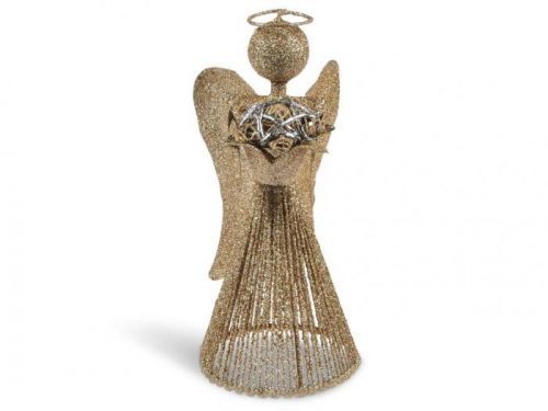 MFP 8885948 anděl zlatý vánoční plech. 25cm R2366