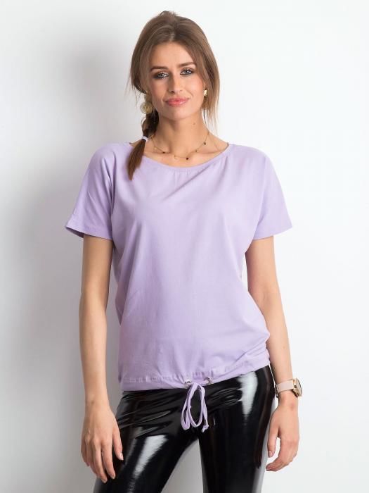 DÁMSKÉ SVĚTLE-FIALOVÉ TRIČKO RV-TS-4834.77P-LIGHT PURPLE Velikost: XS