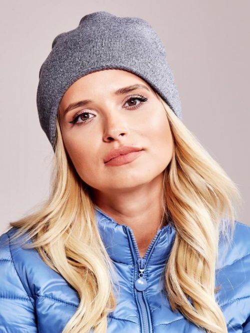 TMAVĚ-ŠEDÁ DÁMSKÁ ČEPICE LESK AT-CZ-1718501.46-DARK GRAY Velikost: univerzální