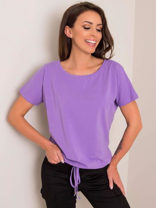 DÁMSKÉ SVĚTLE-FIALOVÉ TRIČKO RV-TS-4834.90P-LIGHT PURPLE Velikost: XS