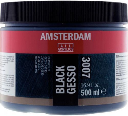 Amsterdam Black Gesso 007 Jar 500 ml