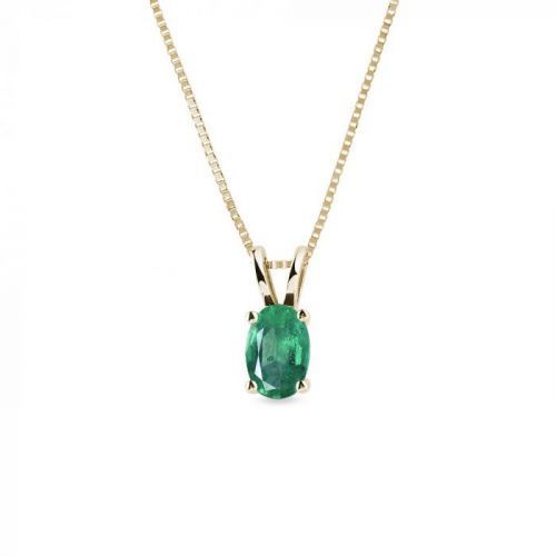Zlatý smaragdový náhrdelník KLENOTA