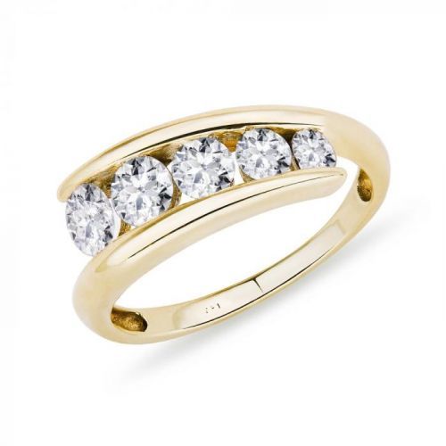 Briliantový prsten ze žlutého zlata KLENOTA
