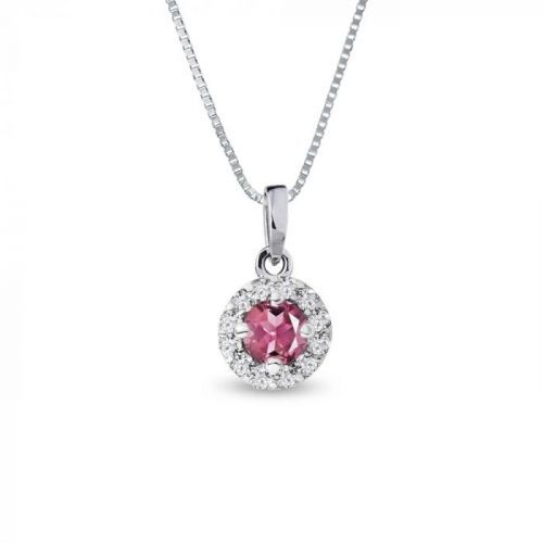 Diamantový náhrdelník s turmalínem KLENOTA
