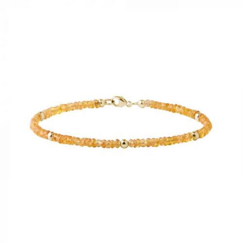 Náramek ze žlutých safírů ve zlatě KLENOTA