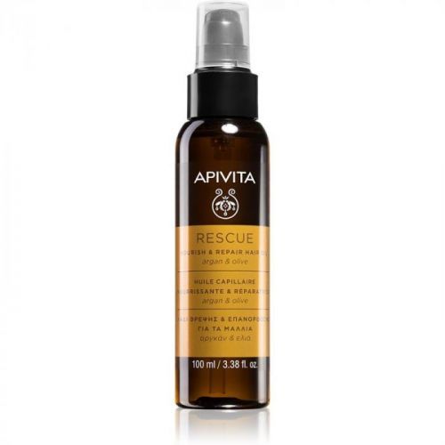 Apivita Holistic Hair Care Argan Oil & Olive hydratační a vyživující olej na vlasy s arganovým olejem 100 ml
