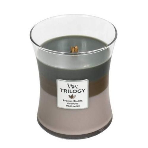 Vonná svíčka Woodwick Trilogy Cozy Cabin 275g