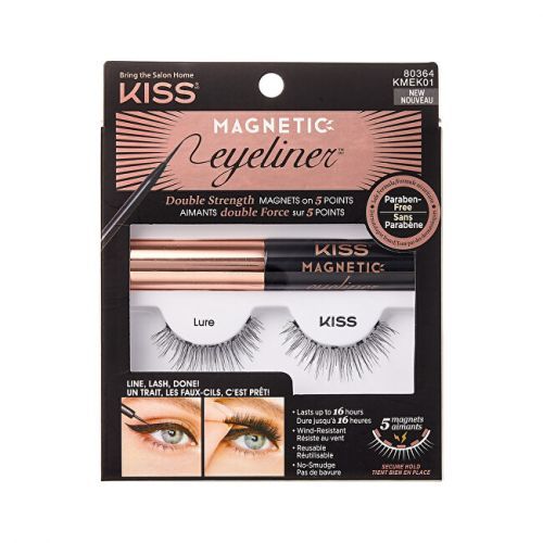 KISS Magnetické umělé řasy s očními linkami (Magnetic Eyeliner & Lash Kit) 02 Tempt