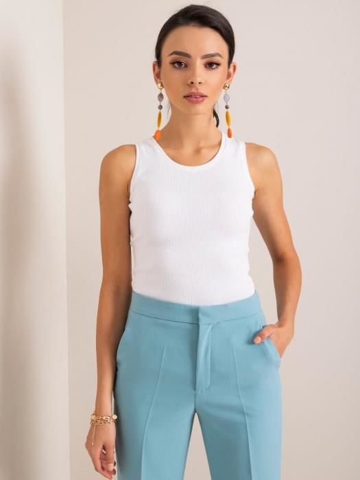 DÁMSKÝ BÍLÝ TOP RV-TP-5589.25P-WHITE Velikost: S