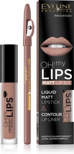Eveline Cosmetics OH! my Lips Lipstic + Liner Odstín: 01 Neutral Nude 4,5 ml