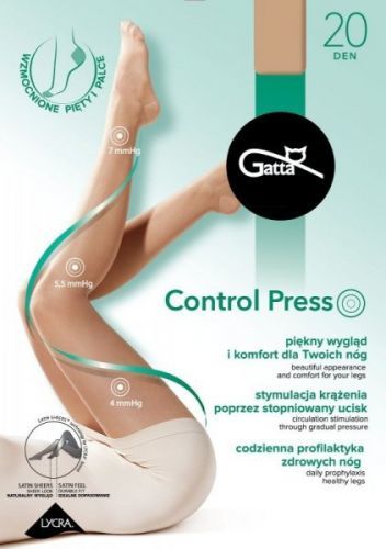 Gatta Control Press 20 den 2-5 Punčochové kalhoty 2-S Nero