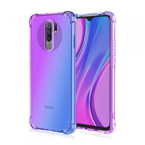 Kryt TopQ Xiaomi Redmi 9 silikon Shock duhový fialovo-modrý 52760
