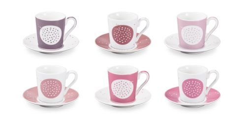 Šálek na espresso s podšálkem myCOFFEE, 6 ks, Sugar