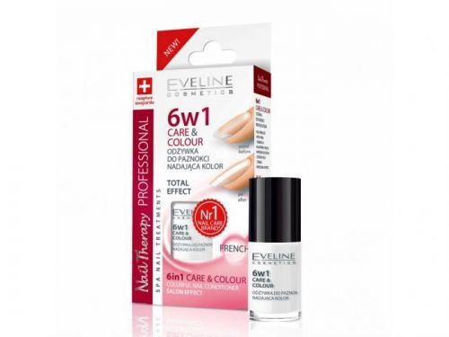 Eveline Cosmetics 6in1 Care & Colour Lak na Nehty Odstín: French 5 ml