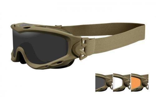Taktické ochranné brýle Wiley X® Spear - khaki rámeček, sada - čiré, kouřově šedé a oranžové Light Rust čočky (Barva: Khaki, Čočky: Čiré + Kouřově šed