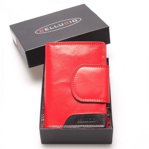 Středně velká dámská kožená peněženka červená - Bellugio Calla 2 červená