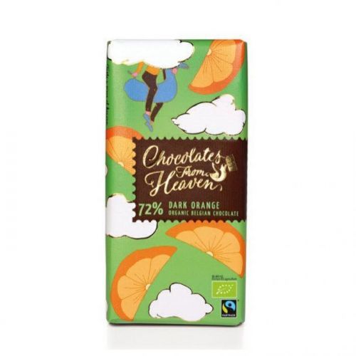 Chocolates from Heaven - BIO hořká čokoláda s pomerančem 72%, 100g