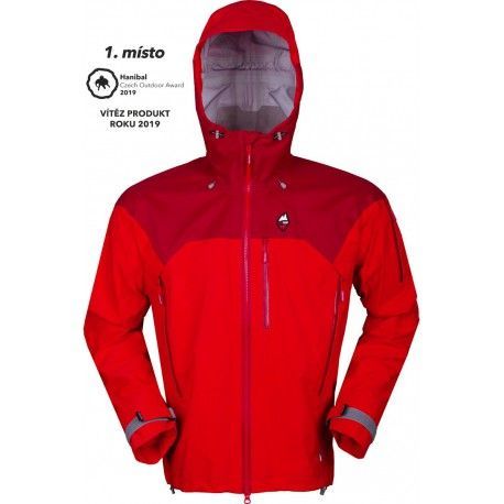 High Point Protector 5.0 Jacket red/red dahlia pánská nepromokavá bunda BlocVent Pro 3L  L