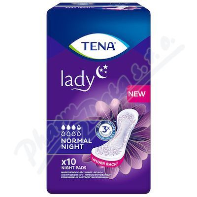 TENA LADY NORMAL NIGHT VLOŽKY ABSORPČNÍ,530ML,10KS