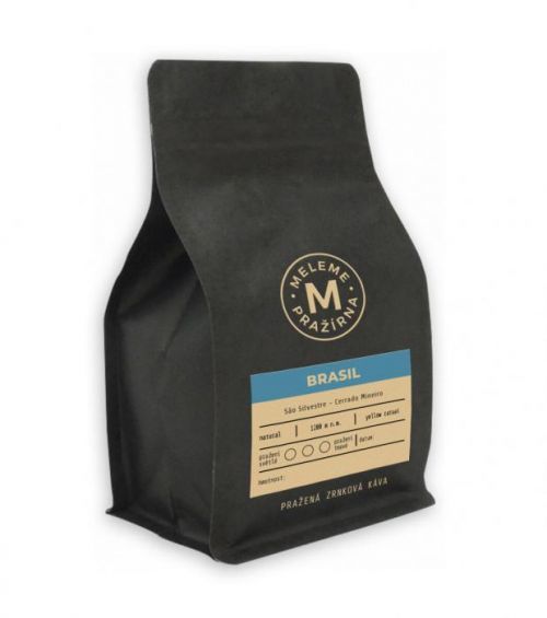 Zrnková káva Brasil-São Silvestre Meleme Pražírna® – Černá (Barva: Černá)