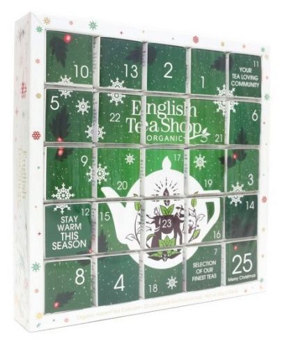 English Tea Shop Zelený Adventní kalendář PUZZLE 25 pyramidek