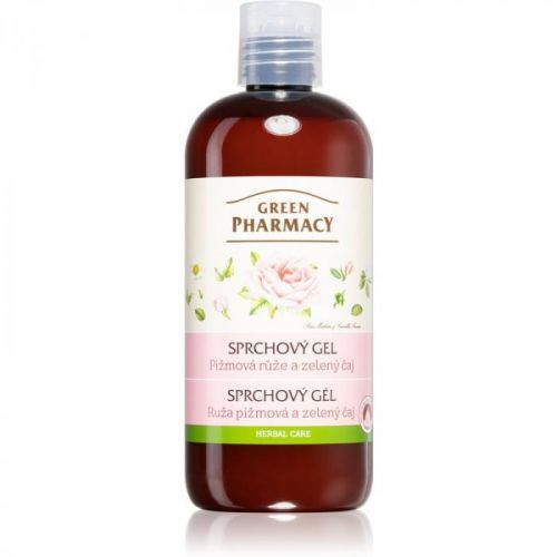 Green Pharmacy Body Care Rose & Green Tea jemný sprchový gel 500 ml