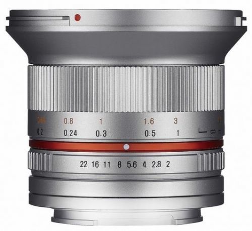 SAMYANG 12 mm f/2 NCS CS pro Fujifilm X stříbrný