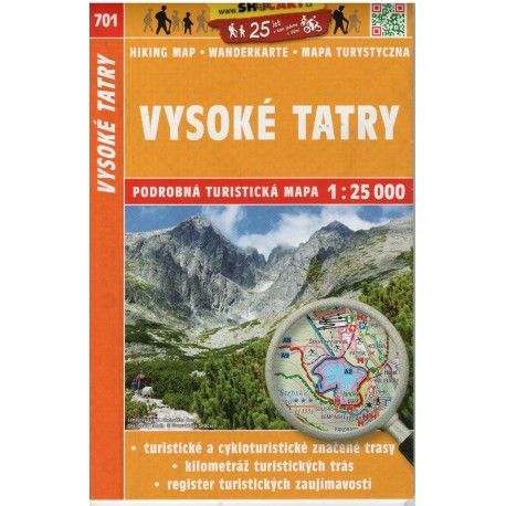 SHOCart 701 Vysoké Tatry 1:25 000 turistická mapa