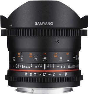 SAMYANG 12 mm T3,1 VDSLR ED AS NCS Fisheye pro Canon EF