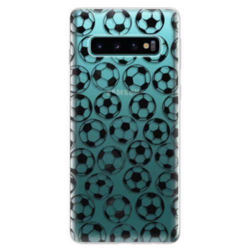 Odolné silikonové pouzdro iSaprio - Football pattern - black - Samsung Galaxy S10