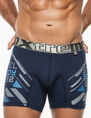 Xtremen boxerky Printed Large Boxer 01 Dark Blue Velikost: L