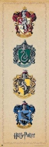 GRUPO ERIK Plakát, Obraz - Harry Potter - House Crests, (53 x 158 cm)