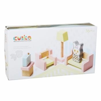 Cubika - Obývací pokoj dřevěný nábytek pro panenky