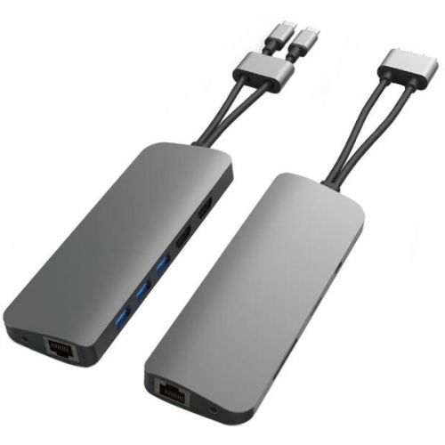 HyperDrive VIPER 10 ve 2 USB-C Hub šedý