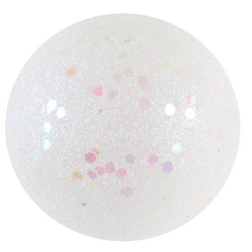 KOULE dekorační bílé glitr 10ks