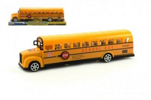 Autobus školní plast 30cm na setrvačník
