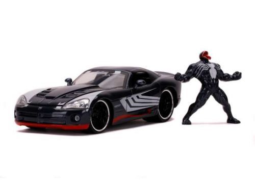 Jada Toys | Spider-Man - Marvel Hollywood Rides Diecast Model 1/24 2008 Dodge Viper SRT-10 s figurkou Venom