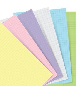 Filofax papír čtverečkovaný A5 - pastelový